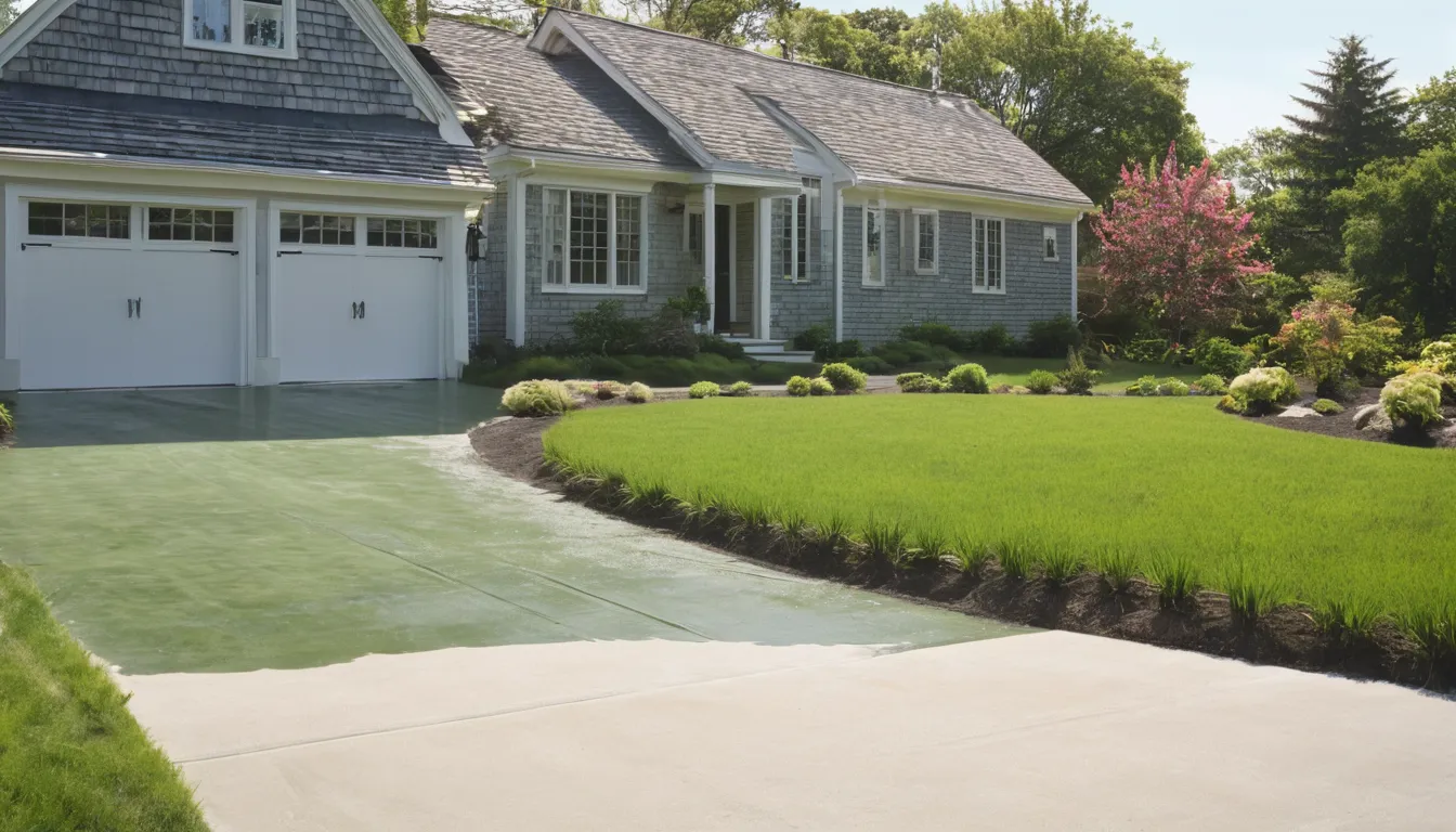New concrete driveway being finished beside a home in Franklin